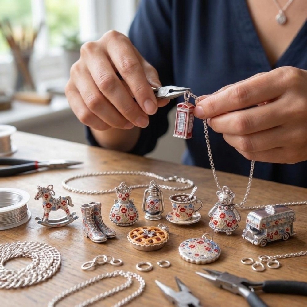 Jewelry Making London - Adorables colgantes de acero inoxidable con